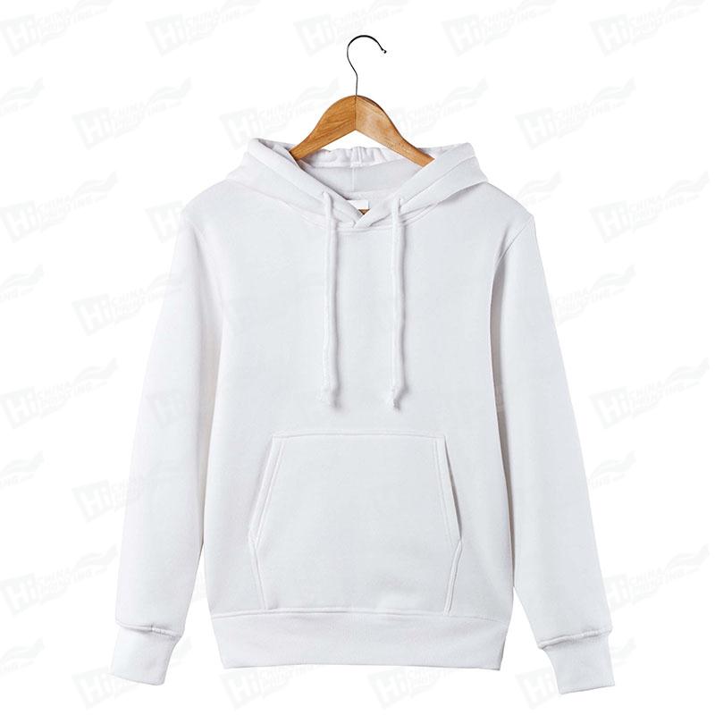 White Hoodies-Pullover Style One With Screen Printing Logos